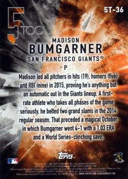 2017 Topps - 5 Tool #5T-36 Madison Bumgarner Back