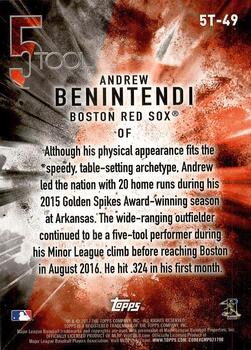 2017 Topps - 5 Tool #5T-49 Andrew Benintendi Back