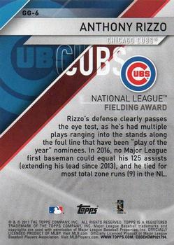 2017 Topps - Golden Glove Awards #GG-6 Anthony Rizzo Back