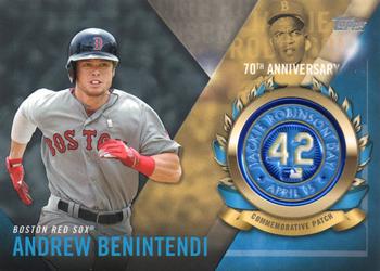 2017 Topps - Jackie Robinson Day Commemorative Logo Patches #JRPC-ABE Andrew Benintendi Front