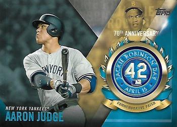 2017 Topps - Jackie Robinson Day Commemorative Logo Patches #JRPC-AJU Aaron Judge Front