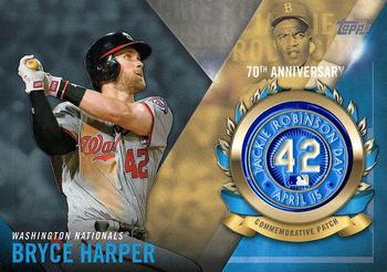 2017 Topps - Jackie Robinson Day Commemorative Logo Patches #JRPC-BH Bryce Harper Front
