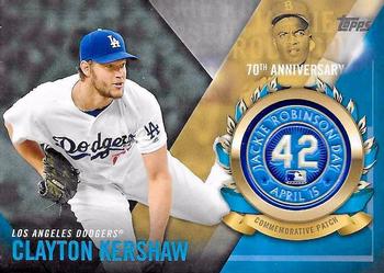 2017 Topps - Jackie Robinson Day Commemorative Logo Patches #JRPC-CK Clayton Kershaw Front