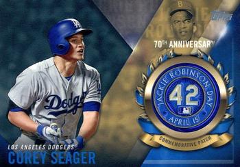 2017 Topps - Jackie Robinson Day Commemorative Logo Patches #JRPC-CSE Corey Seager Front