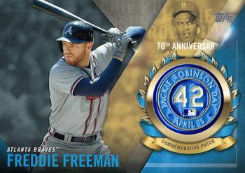 2017 Topps - Jackie Robinson Day Commemorative Logo Patches #JRPC-FF Freddie Freeman Front