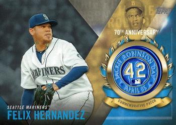 2017 Topps - Jackie Robinson Day Commemorative Logo Patches #JRPC-FH Felix Hernandez Front