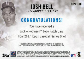 2017 Topps - Jackie Robinson Day Commemorative Logo Patches #JRPC-JBE Josh Bell Back