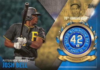 2017 Topps - Jackie Robinson Day Commemorative Logo Patches #JRPC-JBE Josh Bell Front