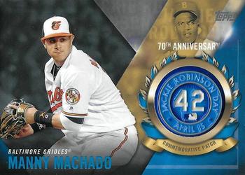 2017 Topps - Jackie Robinson Day Commemorative Logo Patches #JRPC-MM Manny Machado Front