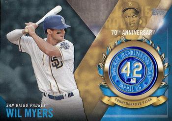 2017 Topps - Jackie Robinson Day Commemorative Logo Patches #JRPC-WM Wil Myers Front
