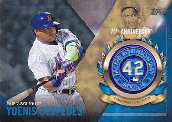 2017 Topps - Jackie Robinson Day Commemorative Logo Patches #JRPC-YC Yoenis Cespedes Front