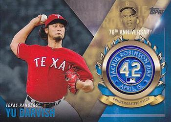 2017 Topps - Jackie Robinson Day Commemorative Logo Patches #JRPC-YD Yu Darvish Front