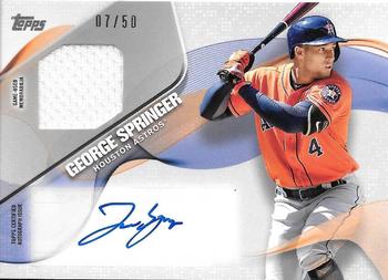 2017 Topps - Major League Material Autograph Relics #MLMA-GS George Springer Front