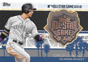 2017 Topps - MLB All-Star Team Medallion Relics #MLBAS-CG Carlos Gonzalez Front