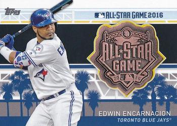 2017 Topps - MLB All-Star Team Medallion Relics #MLBAS-EE Edwin Encarnacion Front