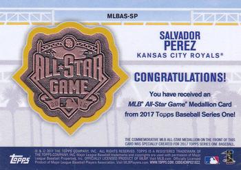 2017 Topps - MLB All-Star Team Medallion Relics #MLBAS-SP Salvador Perez Back