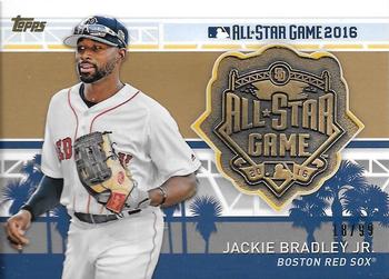 2017 Topps - MLB All-Star Team Medallion Relics Gold #MLBAS-JB Jackie Bradley Jr. Front