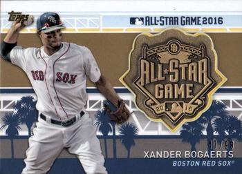 2017 Topps - MLB All-Star Team Medallion Relics Gold #MLBAS-XB Xander Bogaerts Front