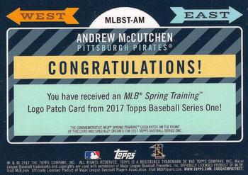 2017 Topps - MLB Spring Training Manufactured Logo Patch Relics #MLBST-AM Andrew McCutchen Back