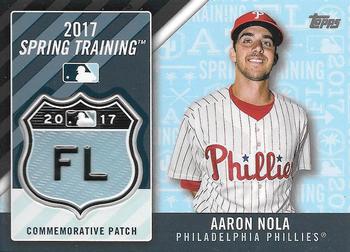 2017 Topps - MLB Spring Training Manufactured Logo Patch Relics #MLBST-AN Aaron Nola Front