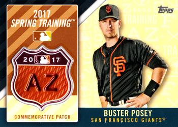 2017 Topps - MLB Spring Training Manufactured Logo Patch Relics #MLBST-BP Buster Posey Front