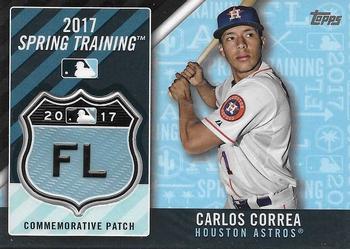2017 Topps - MLB Spring Training Manufactured Logo Patch Relics #MLBST-CC Carlos Correa Front