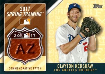 2017 Topps - MLB Spring Training Manufactured Logo Patch Relics #MLBST-CK Clayton Kershaw Front