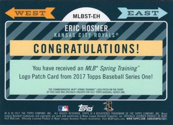 2017 Topps - MLB Spring Training Manufactured Logo Patch Relics #MLBST-EH Eric Hosmer Back