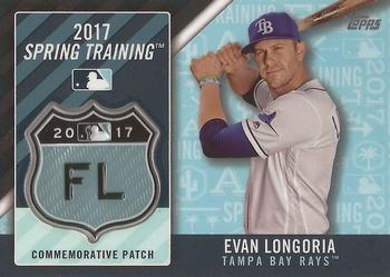 2017 Topps - MLB Spring Training Manufactured Logo Patch Relics #MLBST-EL Evan Longoria Front