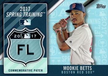 2017 Topps - MLB Spring Training Manufactured Logo Patch Relics #MLBST-MB Mookie Betts Front
