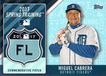 2017 Topps - MLB Spring Training Manufactured Logo Patch Relics #MLBST-MCB Miguel Cabrera Front