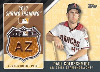 2017 Topps - MLB Spring Training Manufactured Logo Patch Relics #MLBST-PG Paul Goldschmidt Front