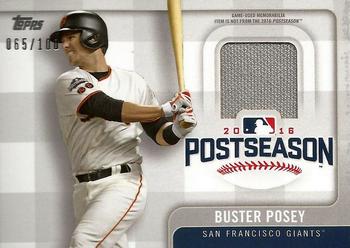 2017 Topps - Postseason Performance Relics #PPR-BP Buster Posey Front