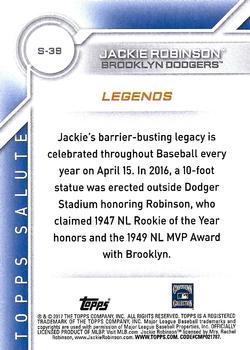 2017 Topps - Salute #S-39 Jackie Robinson Back
