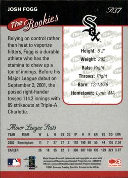 2001 Donruss The Rookies #R37 Josh Fogg Back