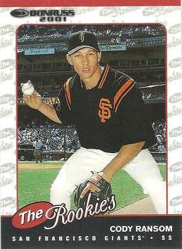 2001 Donruss The Rookies #R92 Cody Ransom Front