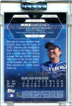 2003 Finest - Uncirculated Gold X-Fractors #67 Mike Sweeney Back