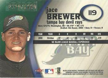 2001 Fleer E-X #119 Jace Brewer Back