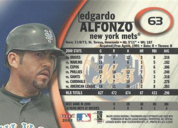 2001 Fleer E-X #63 Edgardo Alfonzo Back