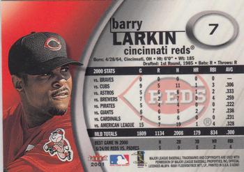 2001 Fleer E-X #7 Barry Larkin Back