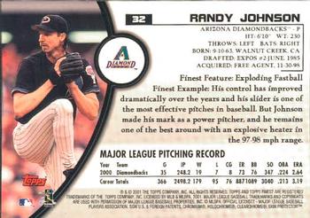 2001 Finest #32 Randy Johnson Back