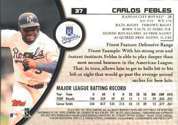 2001 Finest #37 Carlos Febles Back