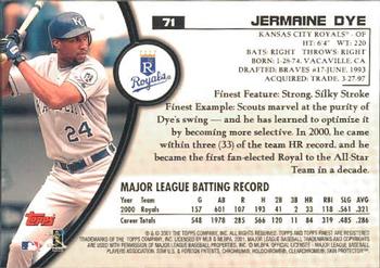 2001 Finest #71 Jermaine Dye Back