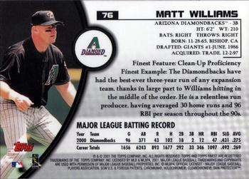 2001 Finest #76 Matt Williams Back