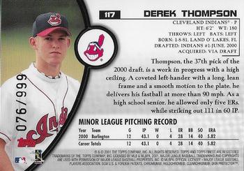 2001 Finest #117 Derek Thompson Back