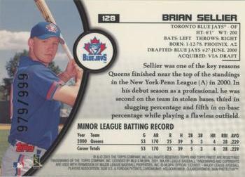 2001 Finest #128 Brian Sellier Back