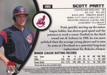 2001 Finest #130 Scott Pratt Back