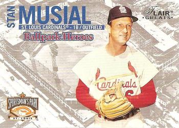 2003 Flair Greats - Ballpark Heroes #9 BH Stan Musial Front