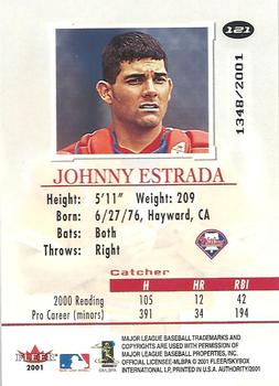 2001 Fleer Authority #121 Johnny Estrada Back