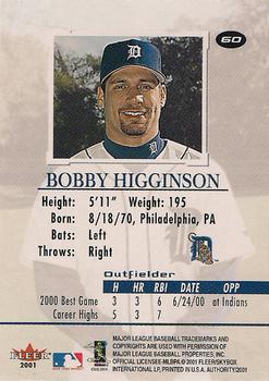 2001 Fleer Authority #60 Bobby Higginson Back